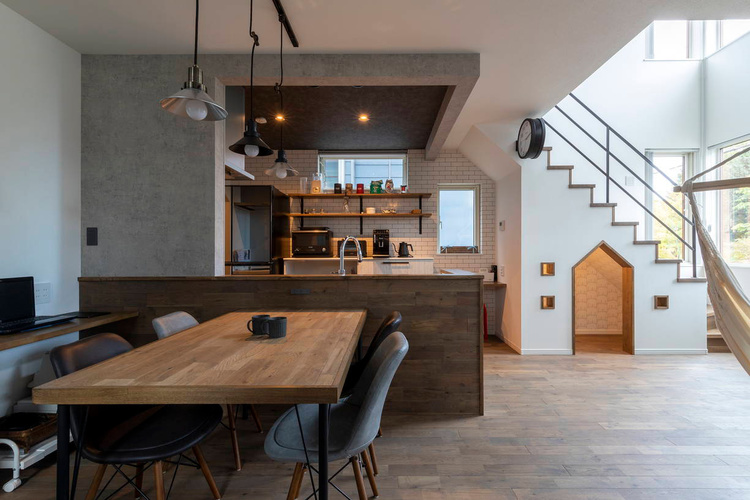 ハンモックのあるリビング/江別市Mさん　リビングワーク