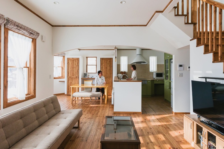 家族みんなで料理&ミニバレーもできるカントリーの家/帯広市M邸　cubeチセ