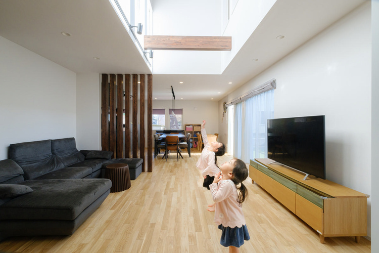 お庭とリビングでのびのび遊べる街なかの家 札幌市・Hさん／晃和住宅