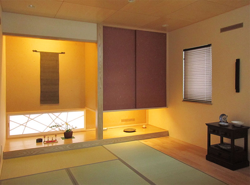 現代的な雰囲気の和室は、余計な飾りがないミニマムな作りがおしゃれ