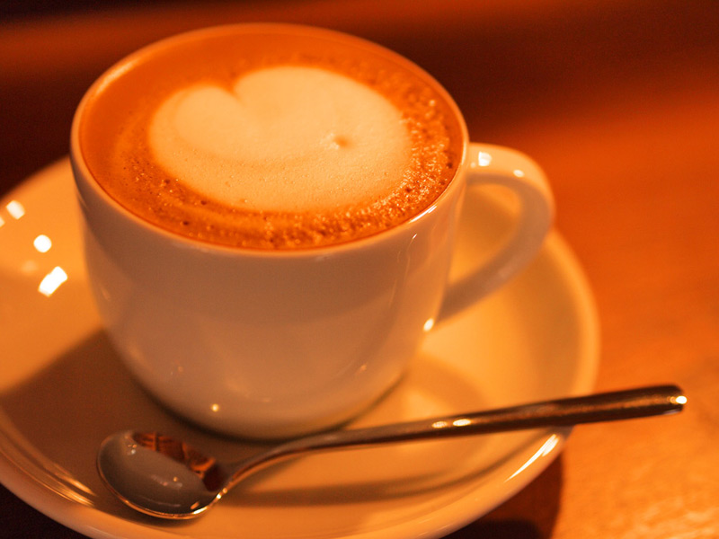 ラテアートや泡が崩れない、しっかりしたカプチーノをいただきました