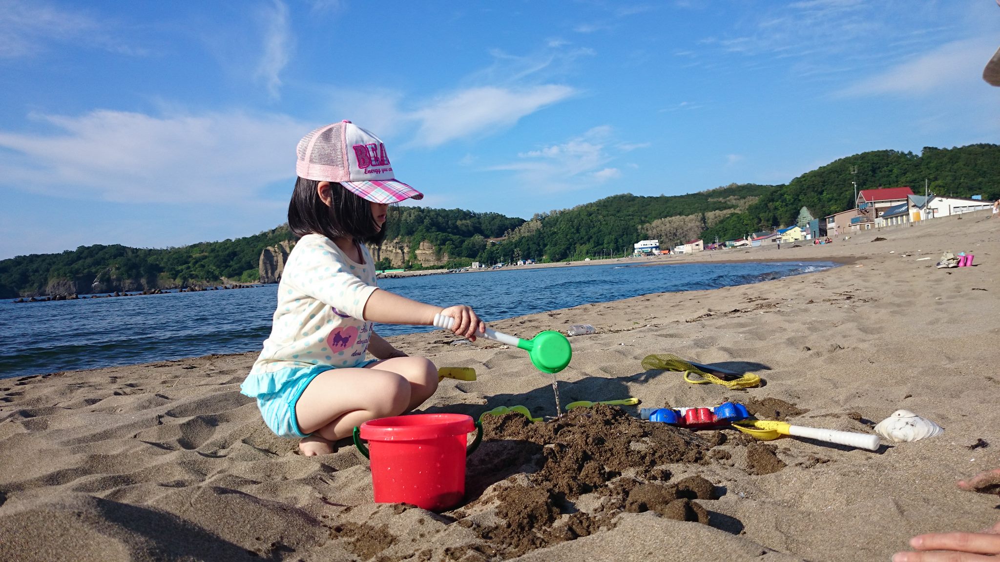 札幌の市民農園４件視察＆余市ブルーベリー園＆蘭島海水浴場＆小樽の祭り...